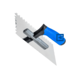 STAINLESS STEEL NOTCHED TROWEL SOFT HANDLE 130X270 MM, NOTCH 4X4 MM