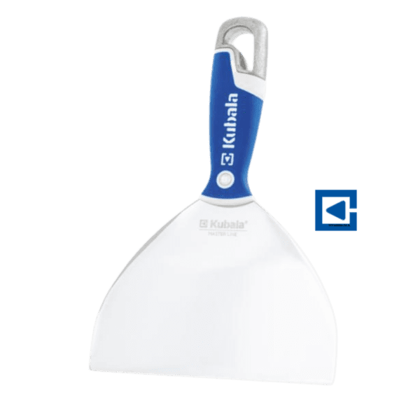 STAINLESS STEEL SPATULA WITH A BIT AND 3K SOFT HANDLE, MASTER LINE 150MM