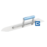 STAINLESS STEEL TROWEL, SHARP FOR MAKING FLOORS, VARNISHED BEECH HANDLE 90X500 MM